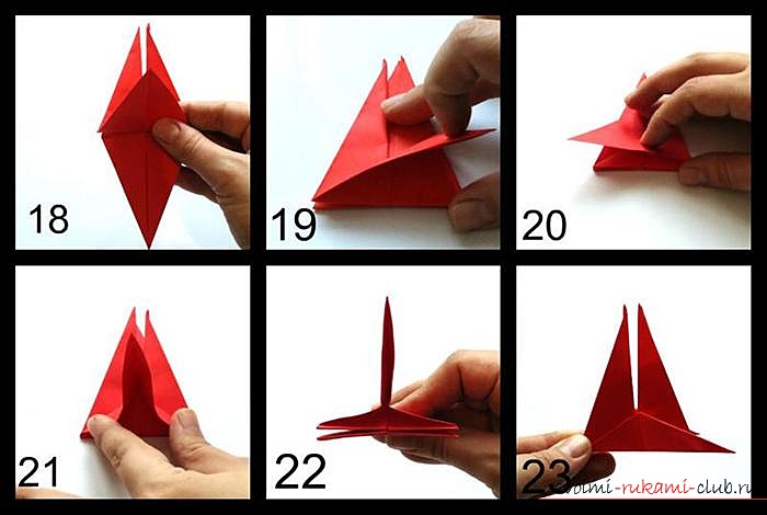 Оригами дракон, схема. Фото №5